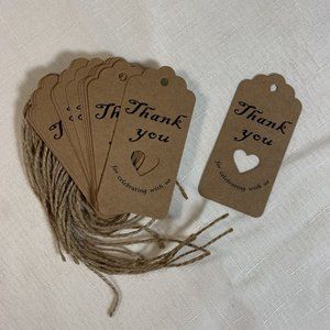 Thank You Tags with Jute String